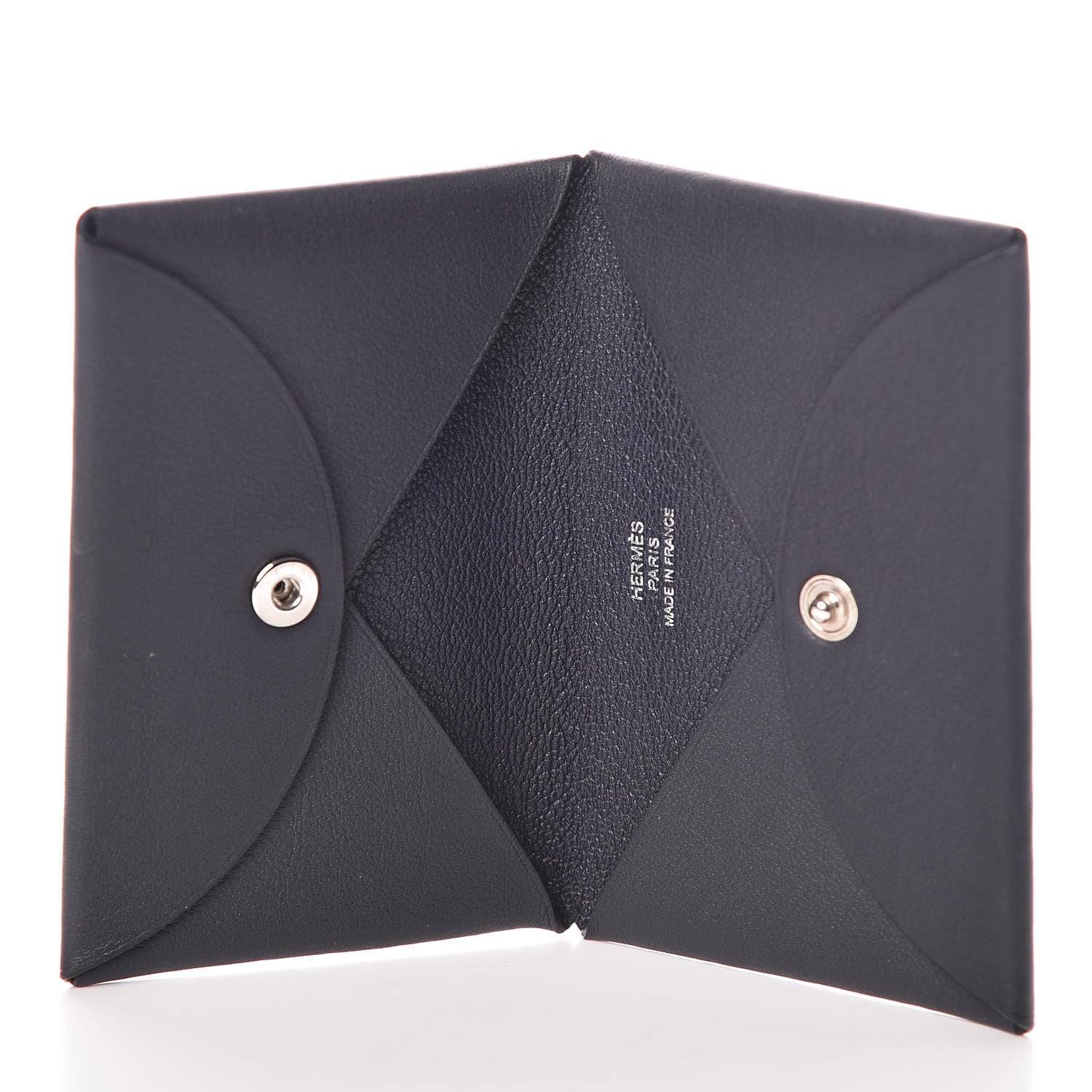 Hermes Evercolor Calvi Robot Card Case Bleu Indigo 5 of 7