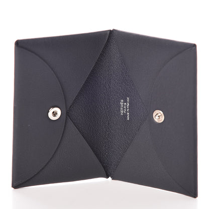 Hermes Evercolor Calvi Robot Card Case Bleu Indigo 5 of 7