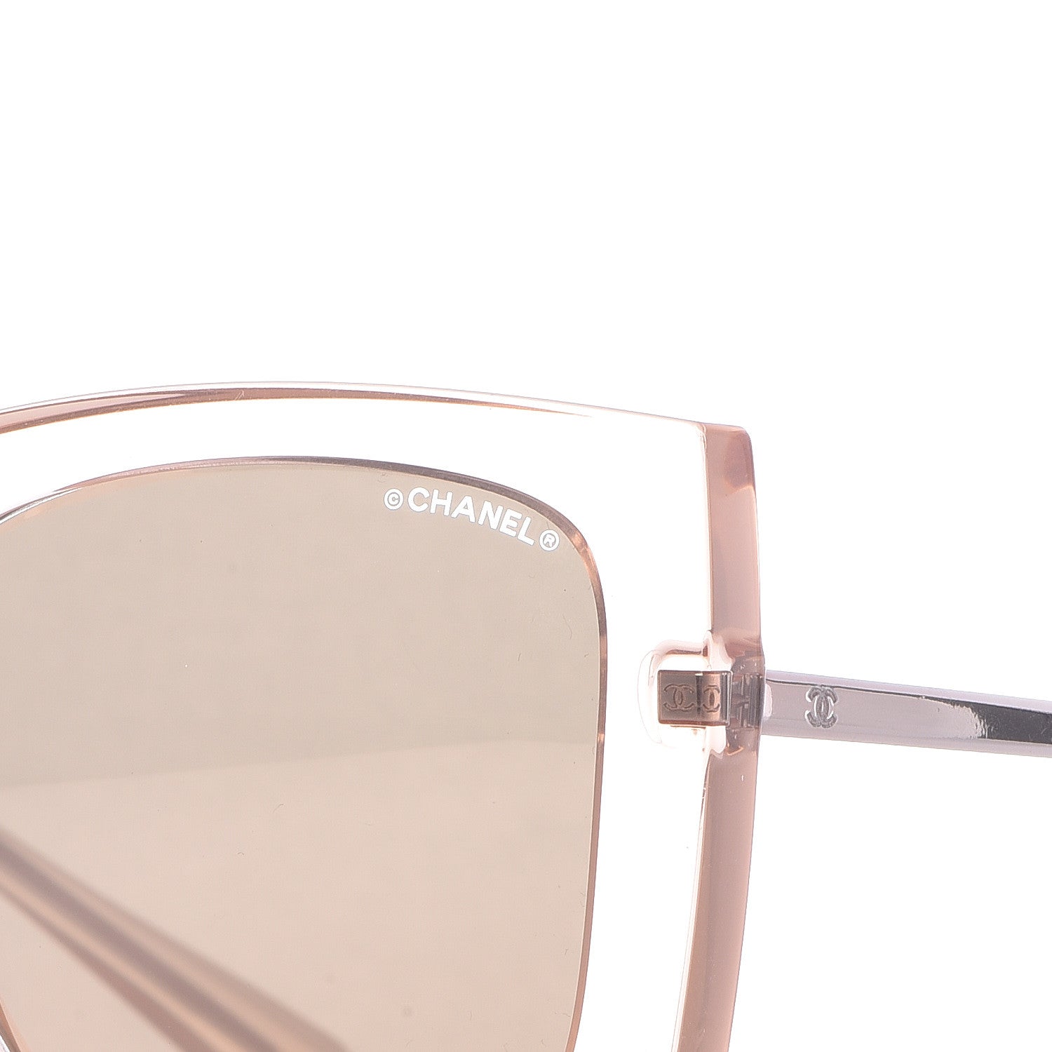Chanel 18K Pink Gold Mirror Square Sunglasses 6051 Pink 7 of 7