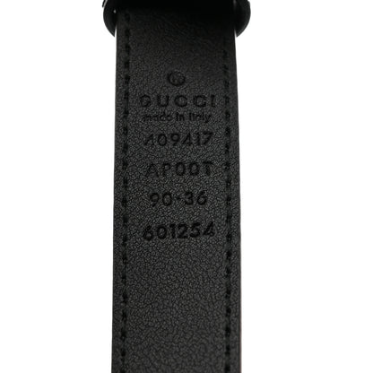 Gucci Calfskin Double G 20mm Belt 90/36 Black 3 of 5