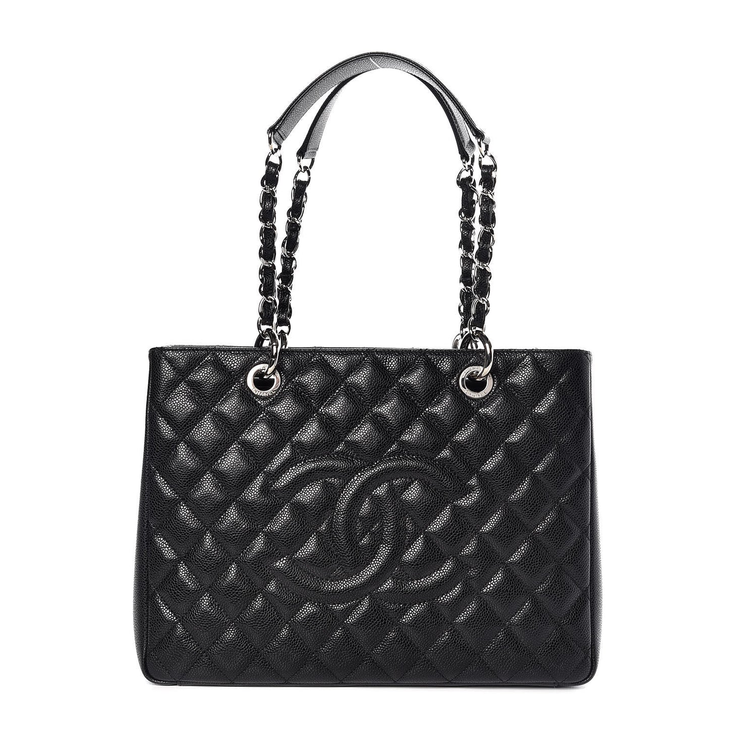 Caviar Quilted Grand Shopping Tote GST Black