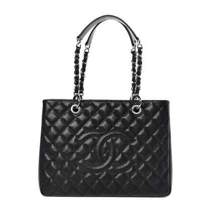 Chanel Caviar Quilted Grand Shopping Tote GST Black 1 of 8