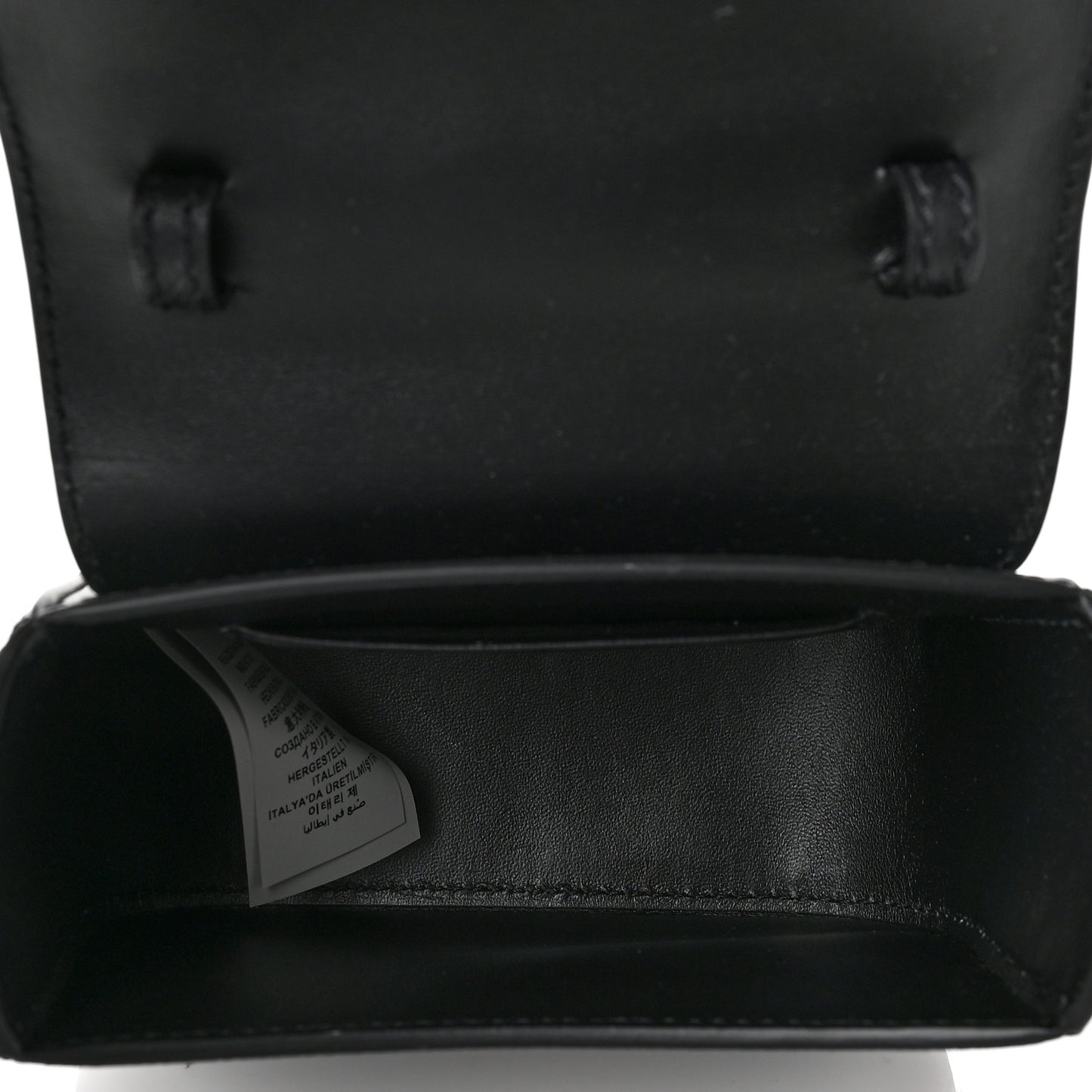 Grained Calfskin Mini La Medusa Bag Black