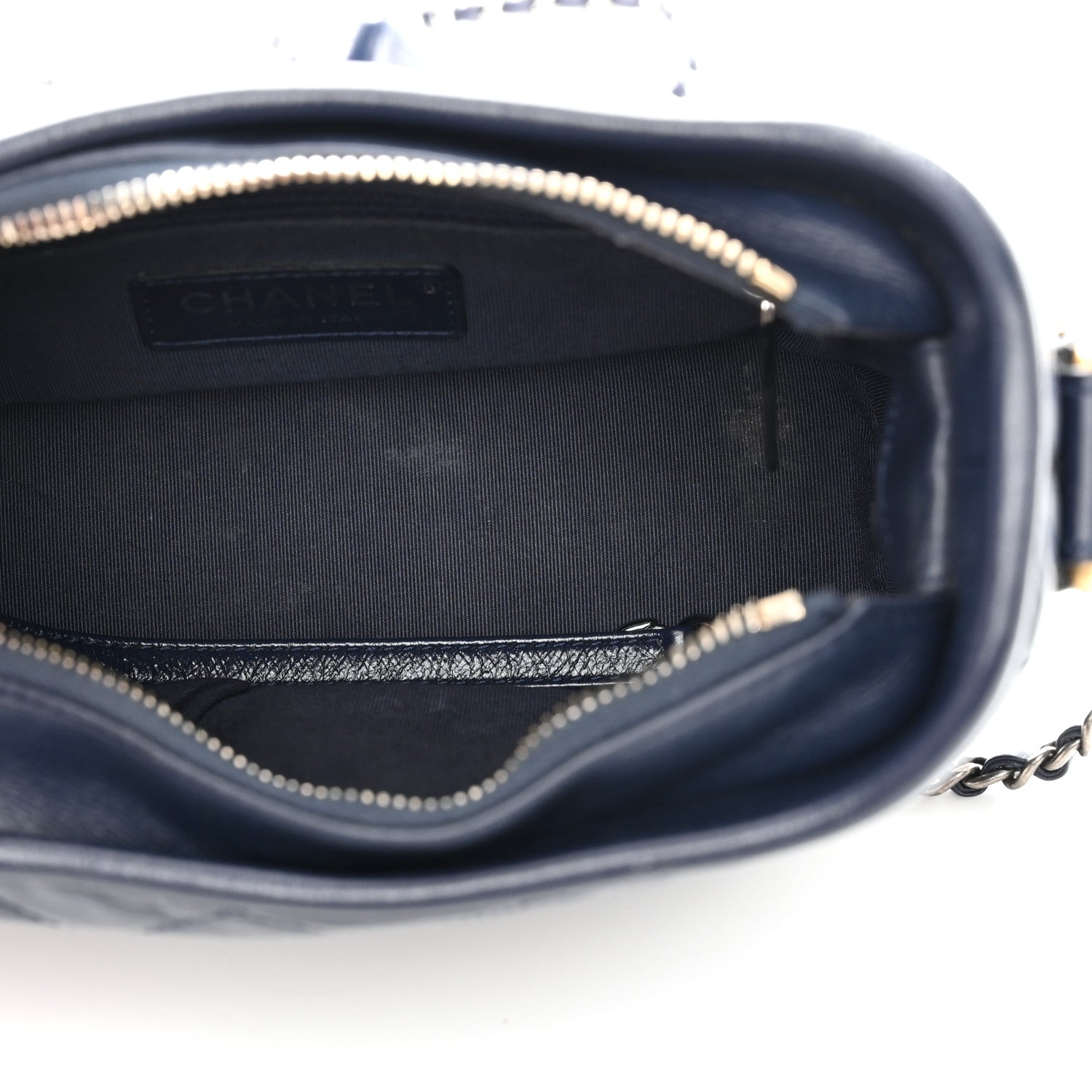 Chanel Aged Calfskin Quilted Small Gabrielle Hobo Navy 5 of 10