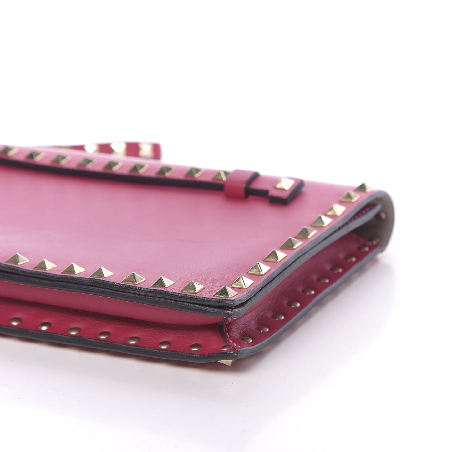 Nappa Rockstud Wristlet Clutch Cyclamin