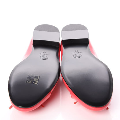 Chanel Patent Calfskin CC Cap Toe Ballerina Flats 39 Coral 8 of 9