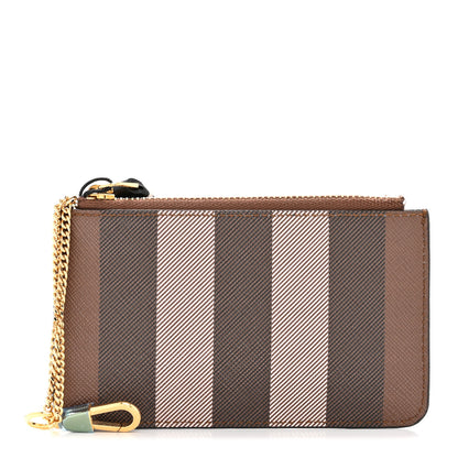 Burberry Kelbrook Exaggerated Check Canvas Card Case Birch Brown 1 of 6