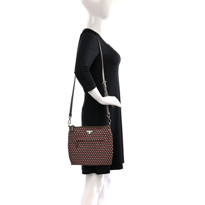 Prada Tessuto Stampato Nylon Saffiano Otta Print Tote Rosa 2 of 9