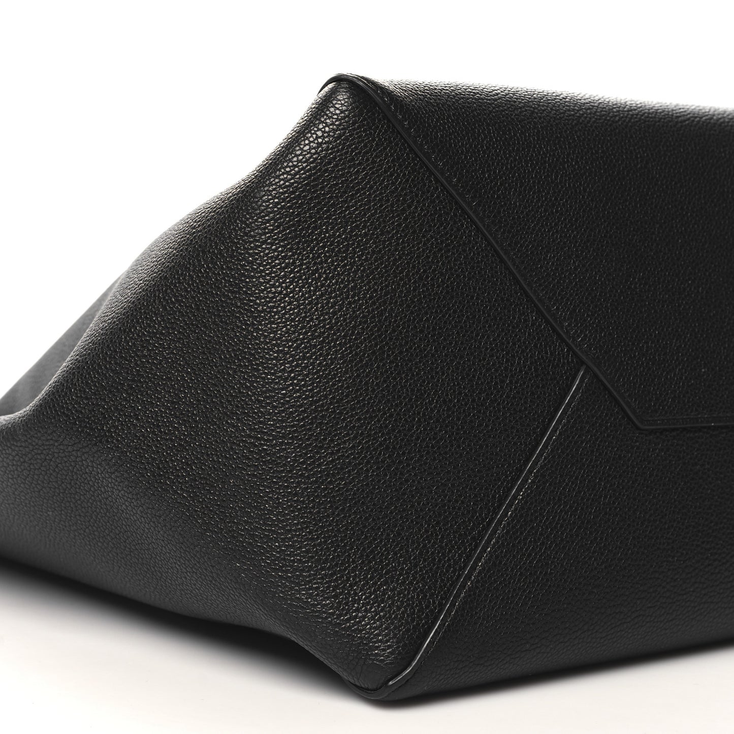 Soft Grained Calfskin Small Belt Cabas Phantom Black