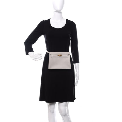 Hermes Evercolor Kelly Danse II Belt Bag Gris Perle 2 of 10