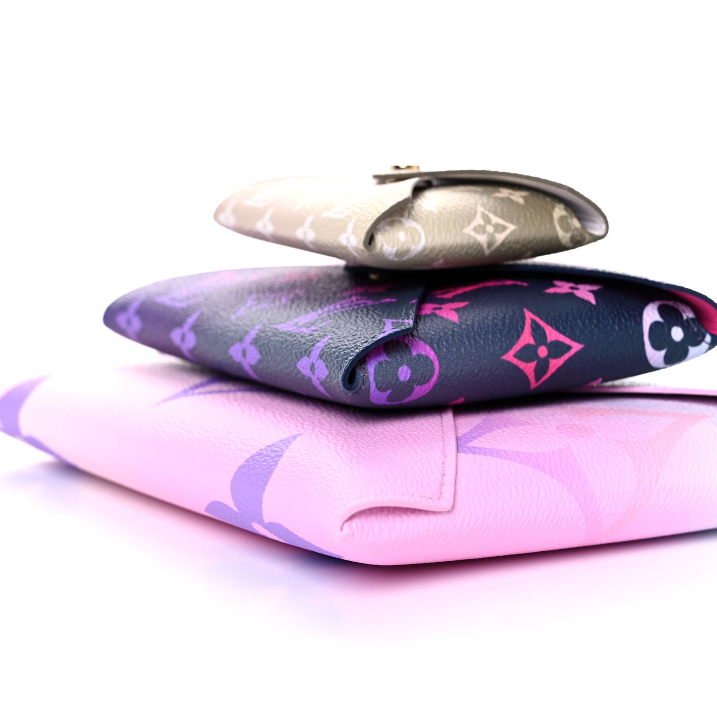Monogram Giant Spring In The City Kirigami Pochette Set Sunrise Pastel Midnight Fuchsia Sunset Kaki