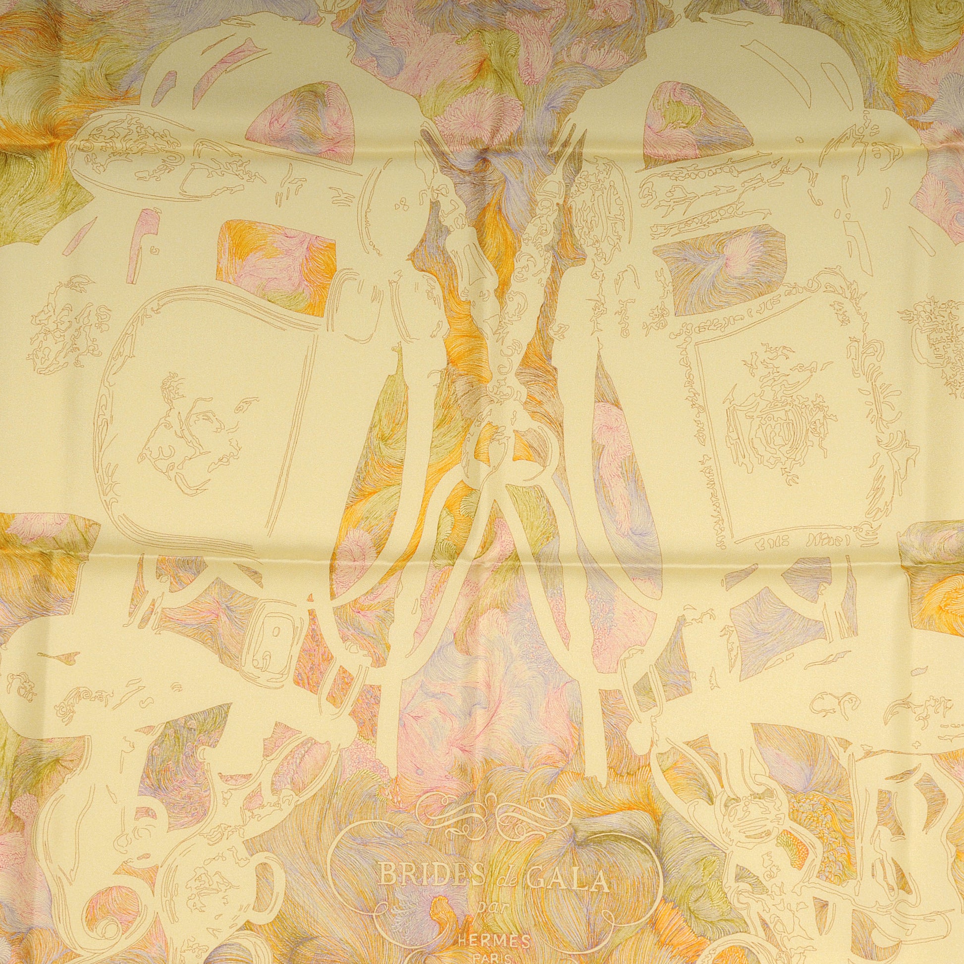 Hermes Silk Brides De Gala En Finesse Scarf 90 1 of 5