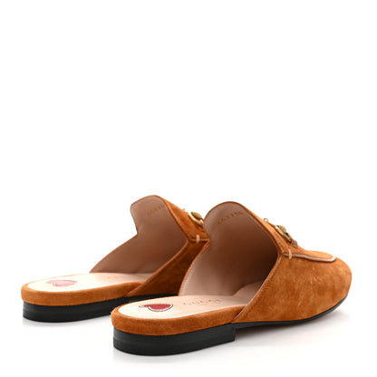 Gucci Suede Cachemire Malaga Kid Womens Princetown Slippers 36 Blondie Cognac 4 of 9