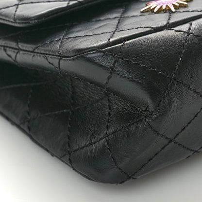 Chanel Aged Calfskin Space Charms 2.55 Reissue 225 Flap Black 9 of 10
