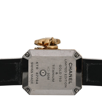 Chanel 18K Yellow Gold Rubber Diamond 15mm Premiere Camelia Quartz Watch 4 of 4