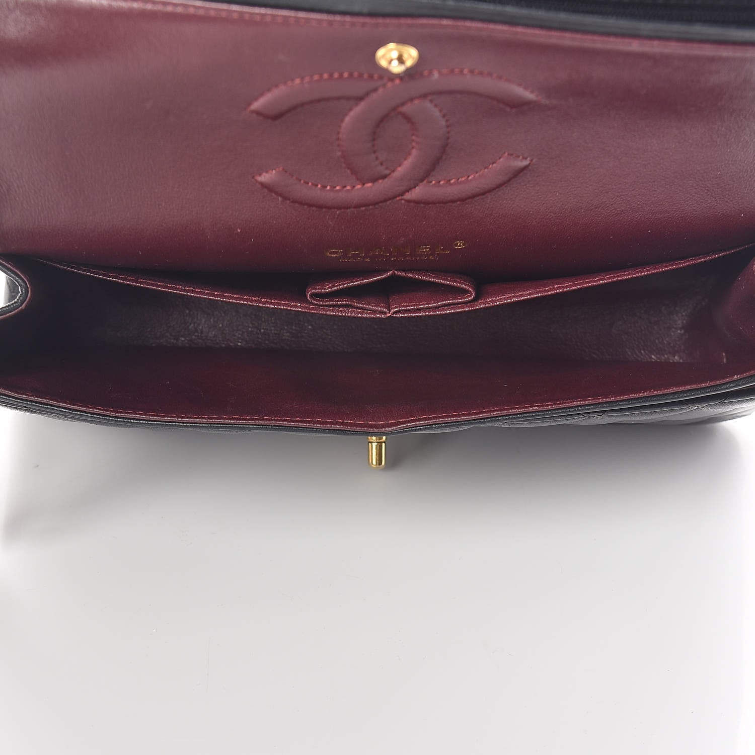 Chanel Lambskin Quilted Medium Double Flap Black 7 of 11