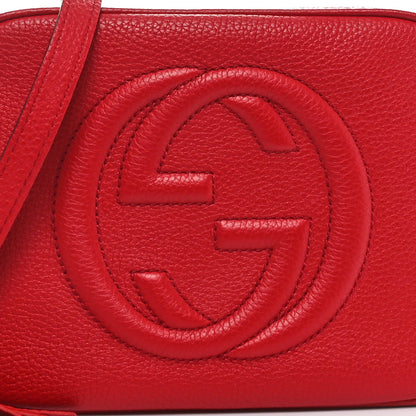 Gucci Pebbled Calfskin Small Soho Disco Bag Tabasco Red 8 of 10