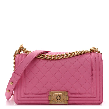Chanel Lambskin Quilted Medium Boy Flap Pink 1 of 15