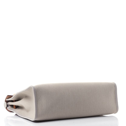 Hermes Military Toile Vache Hunter Herbag Zip 31 PM Beton Naturel 3 of 4