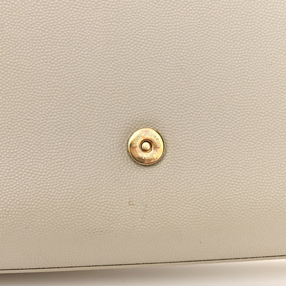 Saint Laurent Grain De Poudre Medium Classic Monogram Kate Satchel Crema Soft 12 of 13