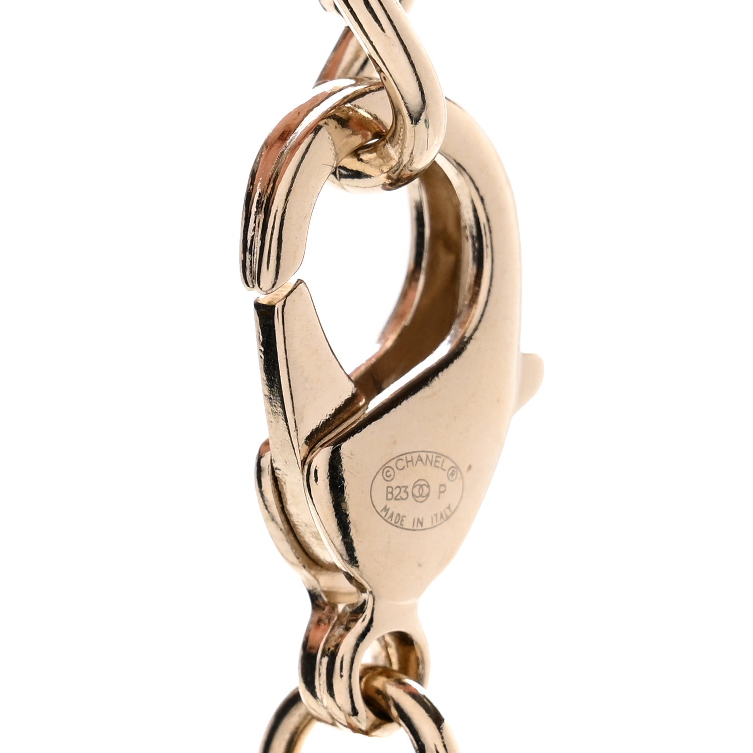 Chanel Enamel CC Fancy Chain Belt 75 Gold White 4 of 4