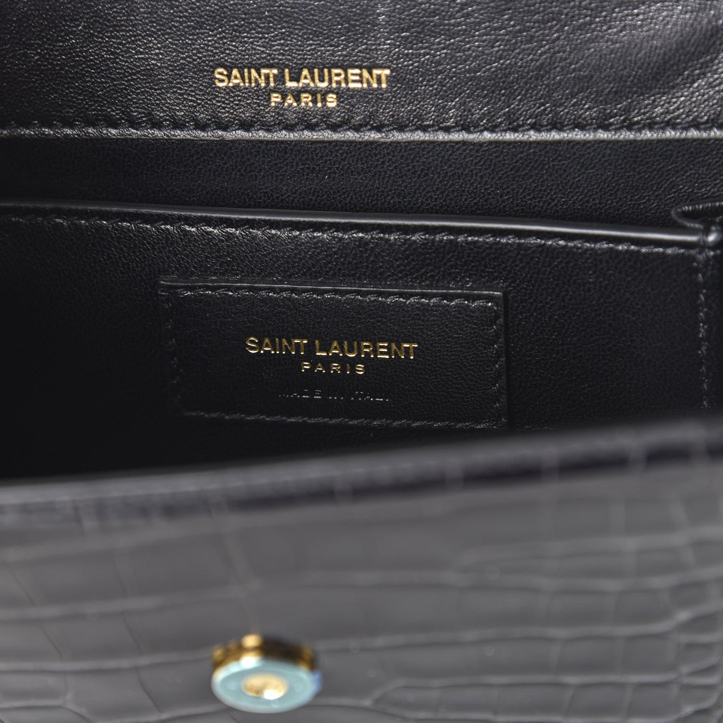 Alligator Small Pochette Black