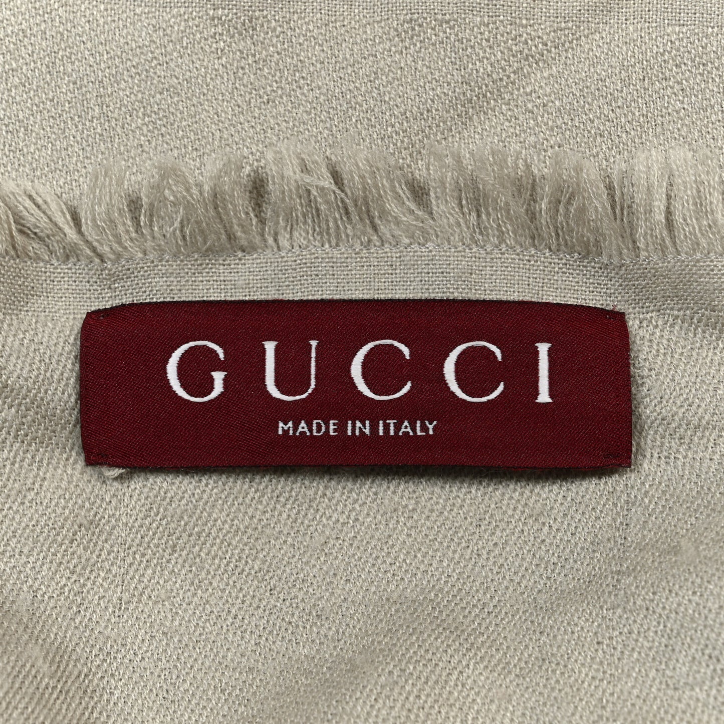 Wool Silk Jacquard GG Monogram Square Shawl Grey