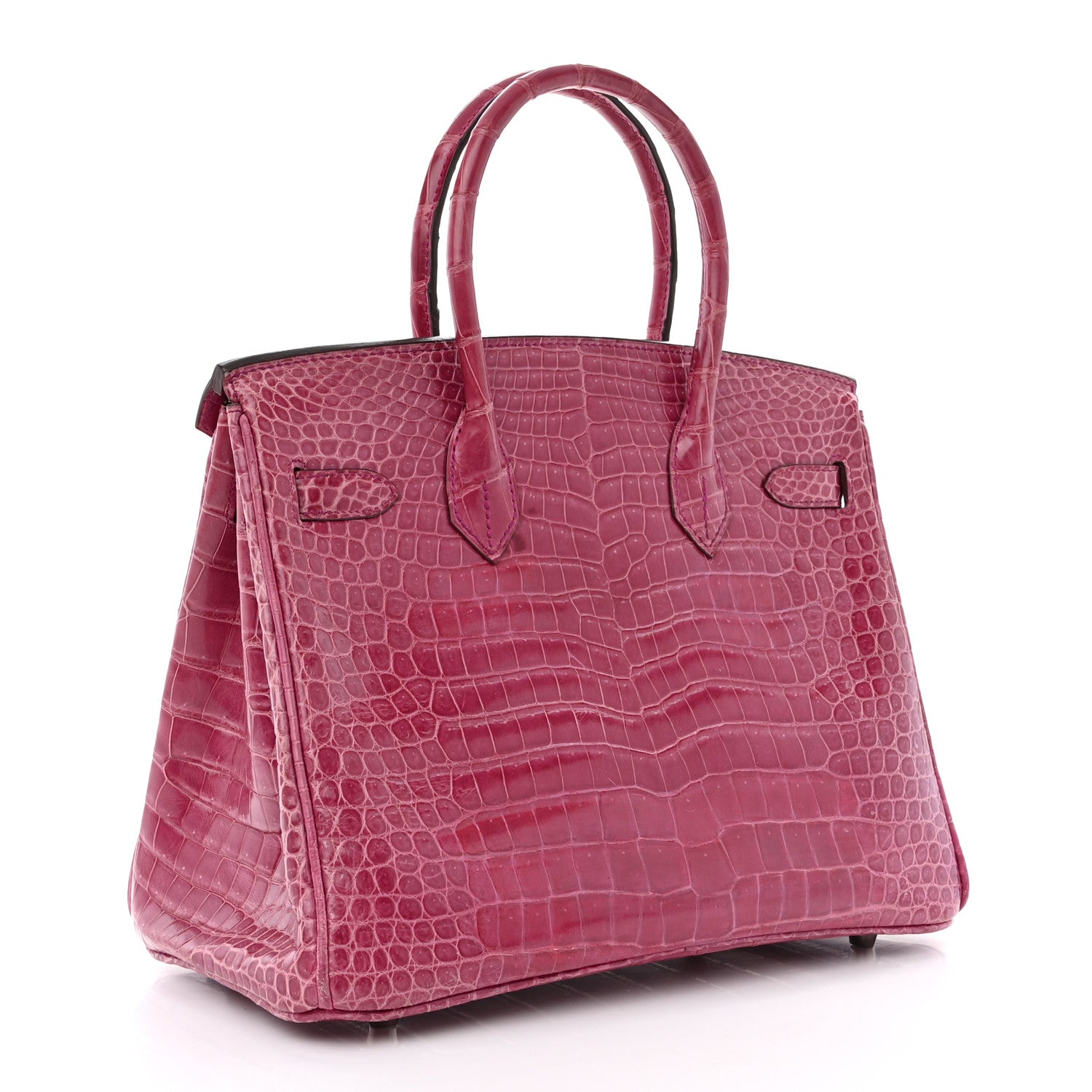 Hermes Shiny Porosus Crocodile Birkin 30 Rose Tyrien 3 of 10