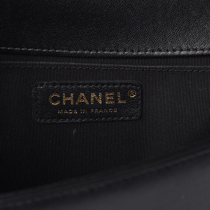 Chanel Lambskin Quilted Medium Boy Flap Black 6 of 9