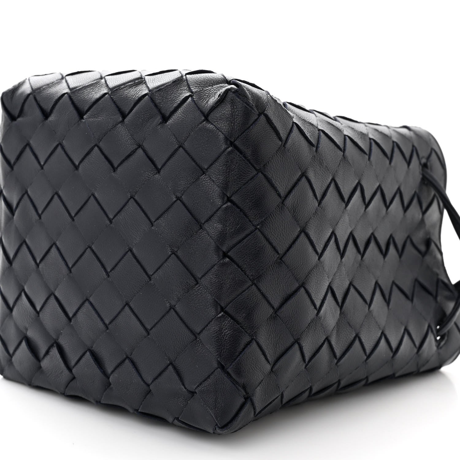 Bottega Veneta Nappa Intrecciato Small Drawstring Bucket Bag Navy 9 of 9