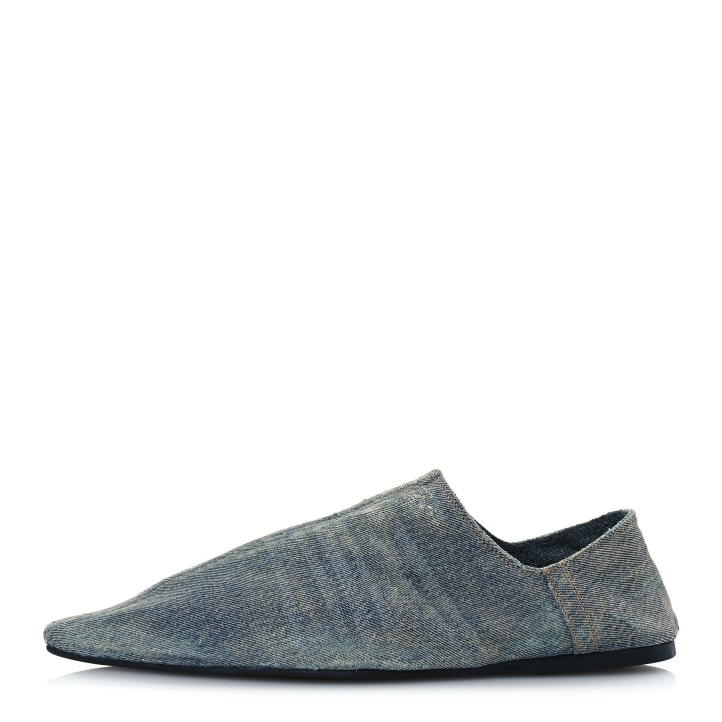 Calfskin Denim Babouche Mules 39
