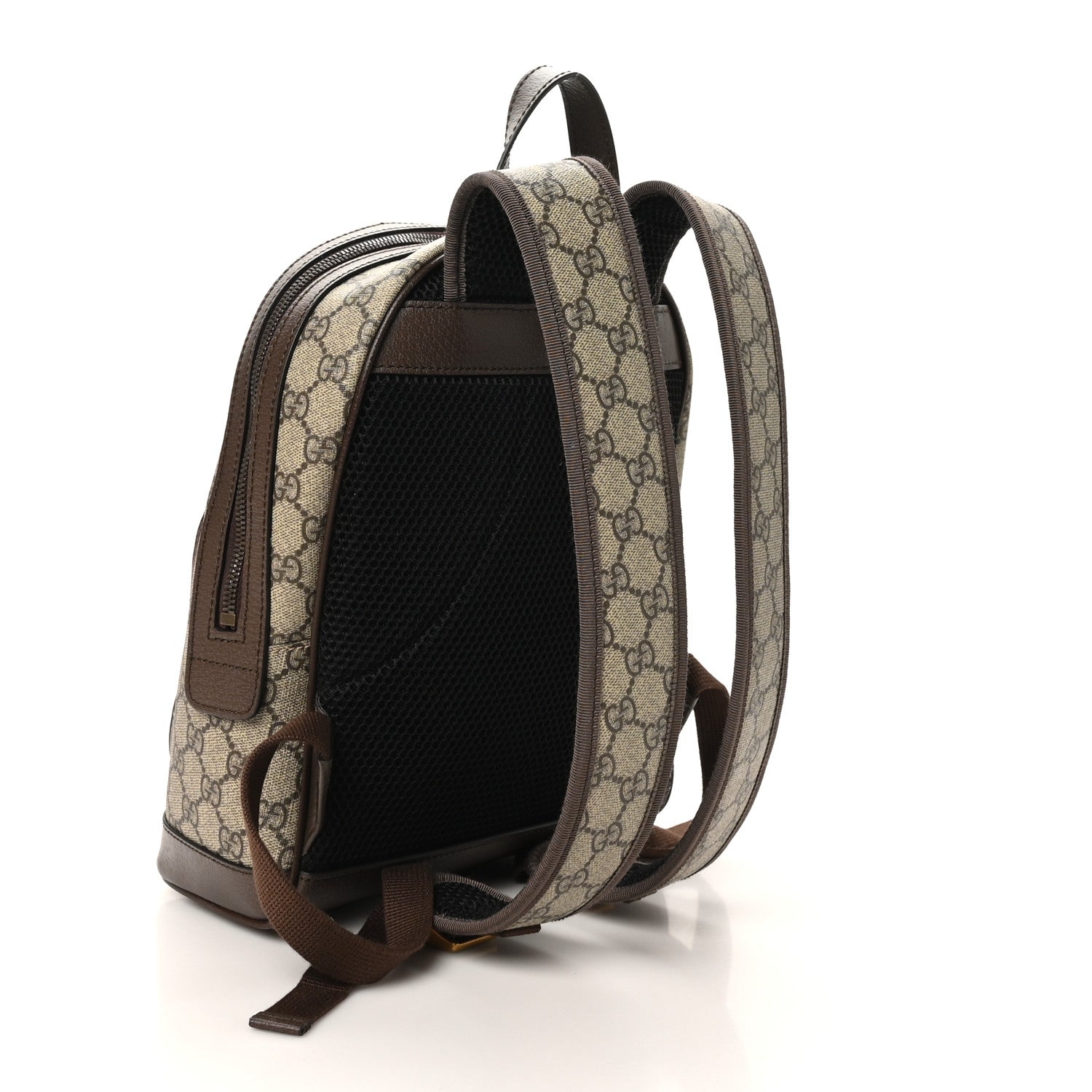 Gucci GG Supreme Monogram Calfskin Web Small Ophidia Day Backpack Beige Ebony New Acero 3 of 10