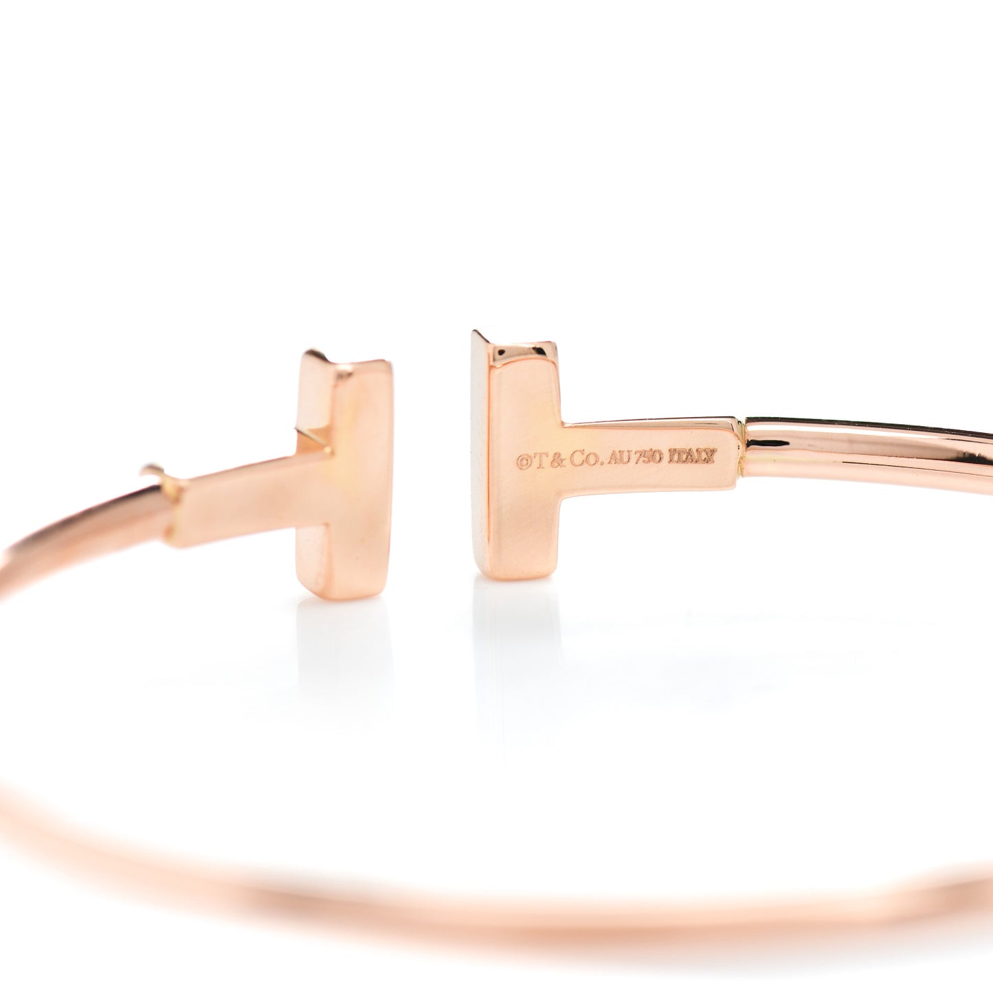 18K Rose Gold T Wire Bracelet