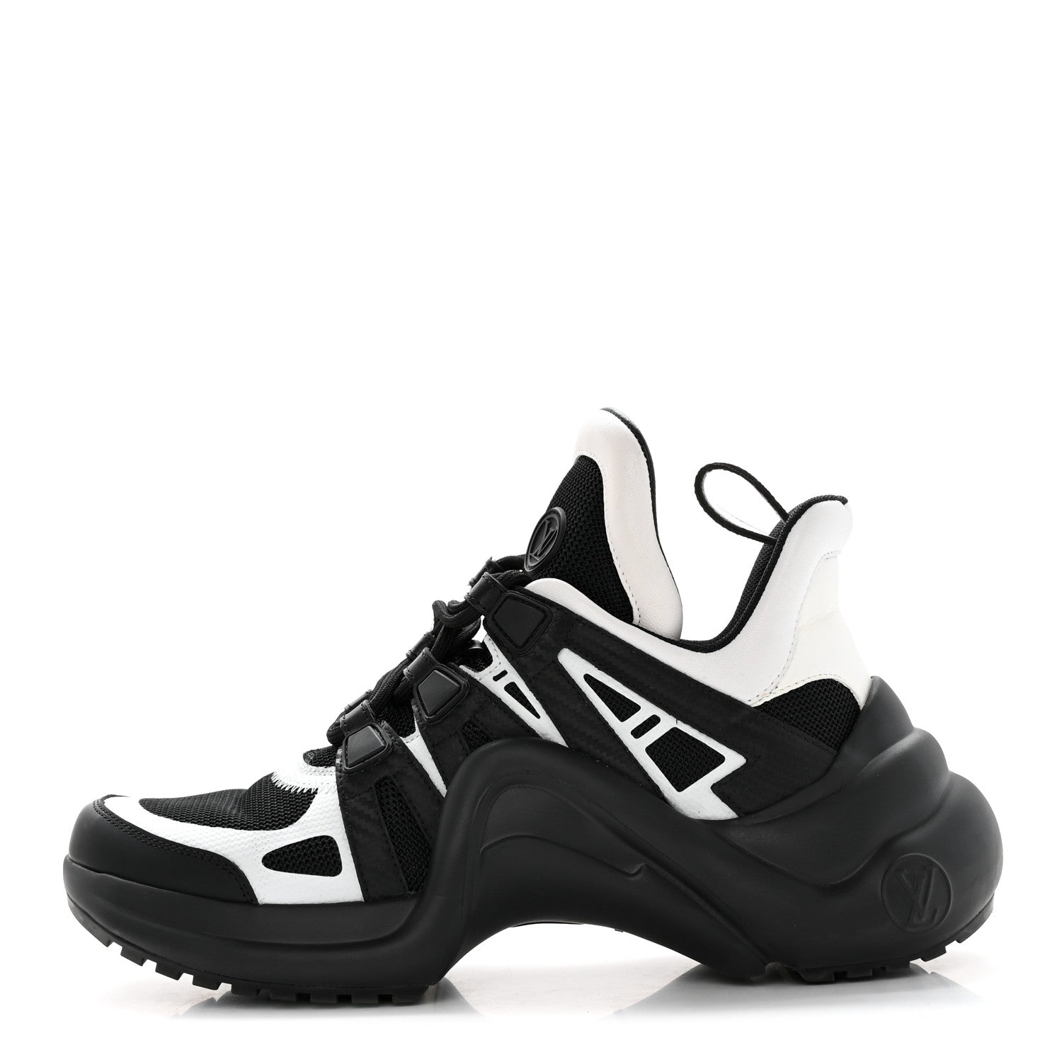 Louis Vuitton Calfskin Technical Nylon LV Archlight Sneakers 37 Black White 1 of 16