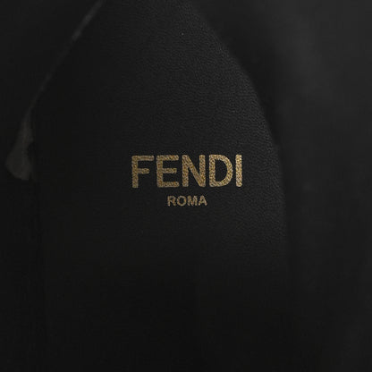 Fendi Vitello Abrasivato Fendigraphy 50mm Biker Boots 38 Black 8 of 9