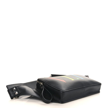 Valentino Garavani Calfskin VLTN Belt Bag Black Multicolor 3 of 7