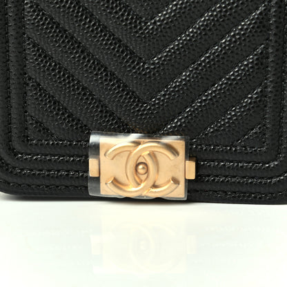 Chanel Caviar Chevron Quilted Boy Flap Waist Belt Bag Black 5 of 5