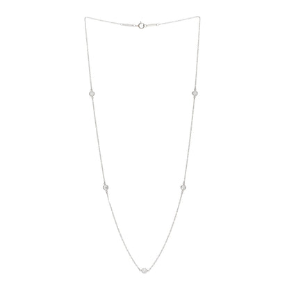 Tiffany Platinum Diamond Elsa Peretti .80ctw Diamonds by the Yard 5 Station Necklace 3 of 4