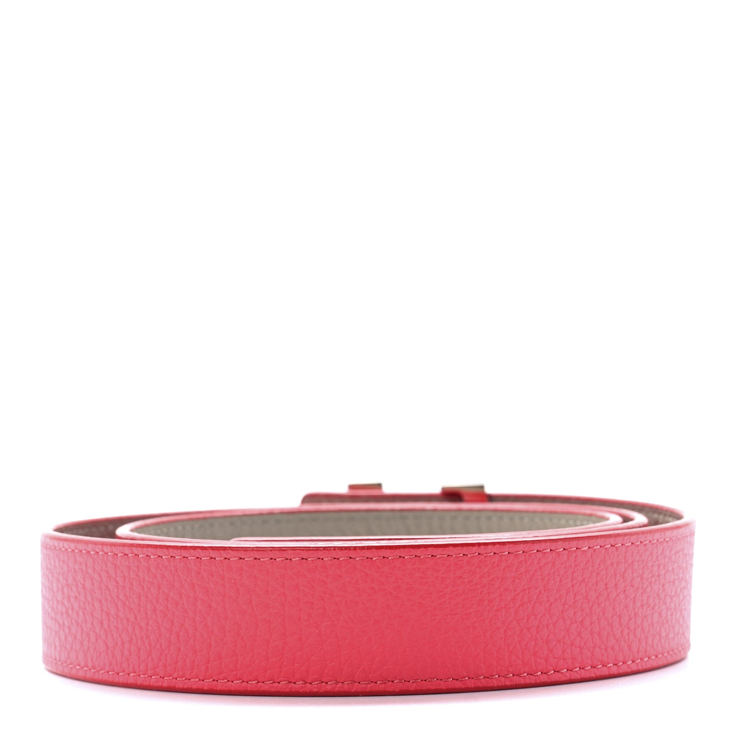 Taurillon Calfskin 30mm LV Initiales Reversible Belt 85 34 Pink Grey