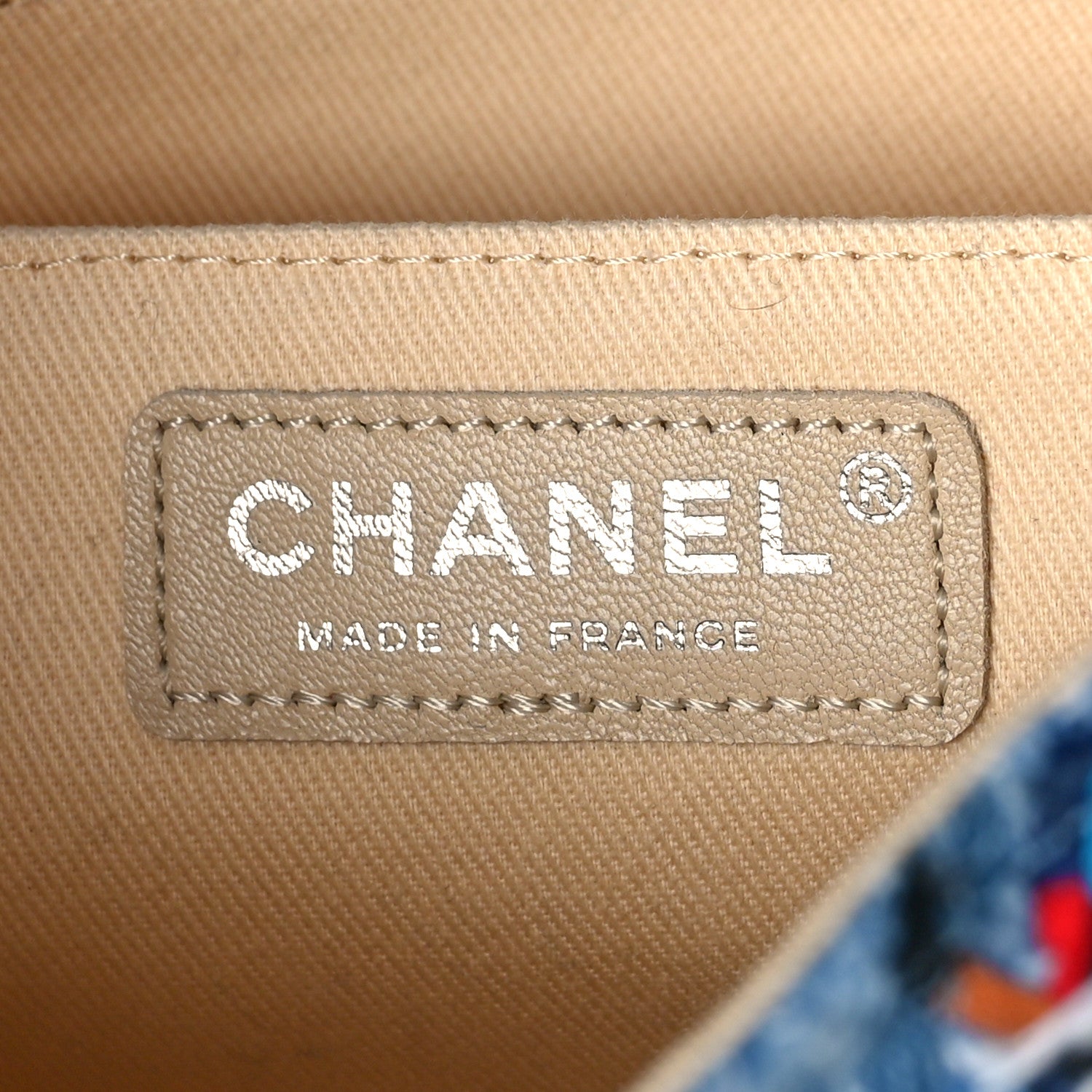 Chanel Woven Denim Medium Flap Multicolor 6 of 9