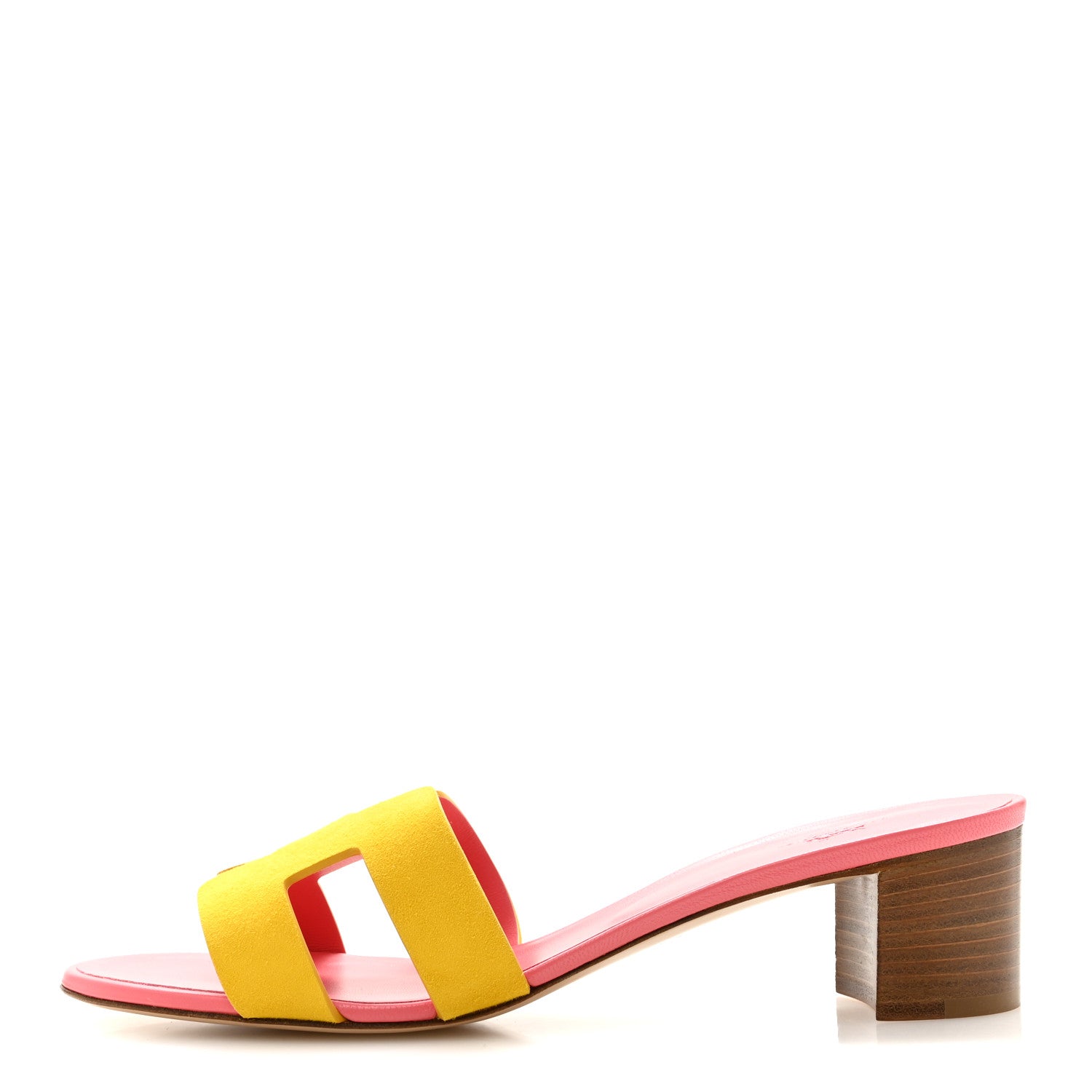 Hermes Suede Goatskin Oasis Sandals 40 Jaune Sable 1 of 9