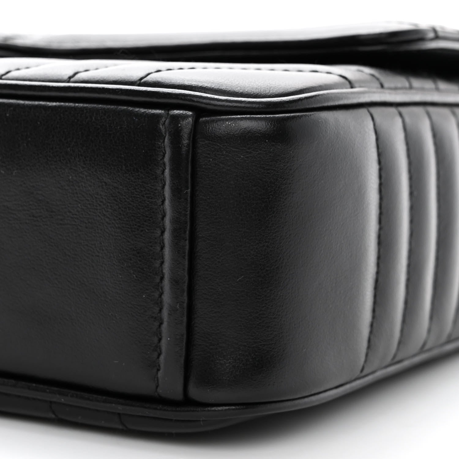 Prada Soft Calfskin Impunture Diagramme Medium Chain Flap Shoulder Bag Black 10 of 11