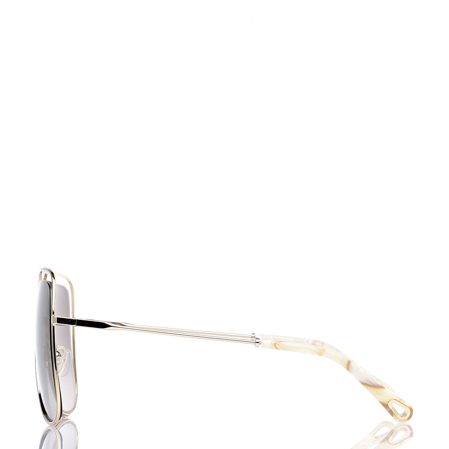 Chloe Poppy Aviator Sunglasses CE 130S Gold Havana 3 of 7