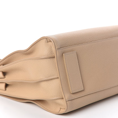 Saint Laurent Grained Calfskin Small Supple Sac De Jour Dark Beige 8 of 12
