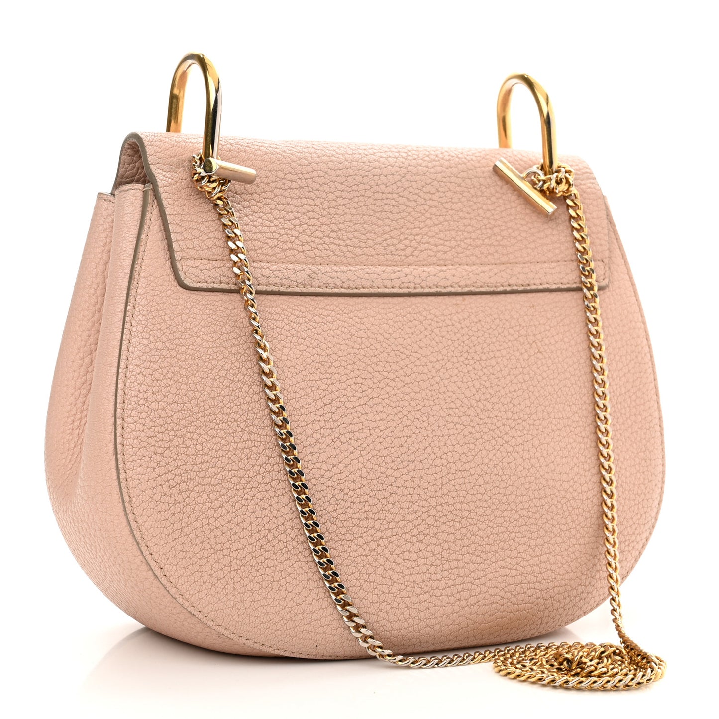 Grained Lambskin Drew Shoulder Bag Cement Pink