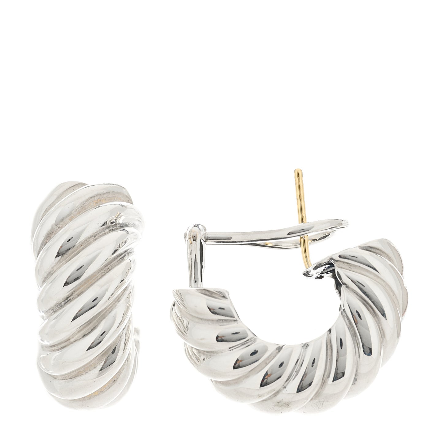 Sterling Silver Cable Hoop Earrings