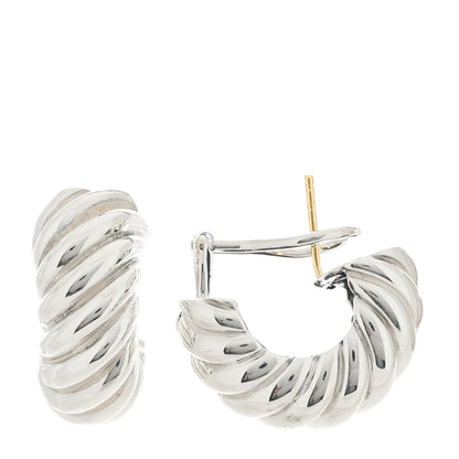 David Yurman Sterling Silver Cable Hoop Earrings 1 of 4