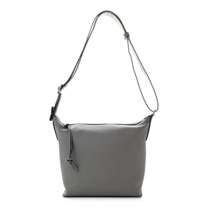 Loewe Supple Smooth Calfskin Jacquard Small Cubi Crossbody Bag Asphalt Grey 1 of 10