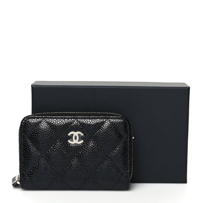 Chanel Caviar Quilted Zip Coin Purse Black 11 of 11