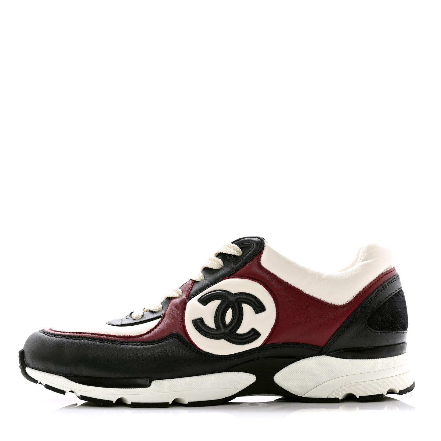 Calfskin CC Sneakers 40.5 Burgundy White